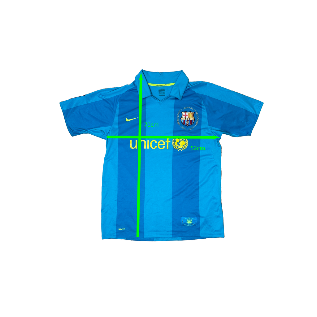 FC Barcelona Away Shirt 2007/2008 – Nike – M – Blauw Unicef