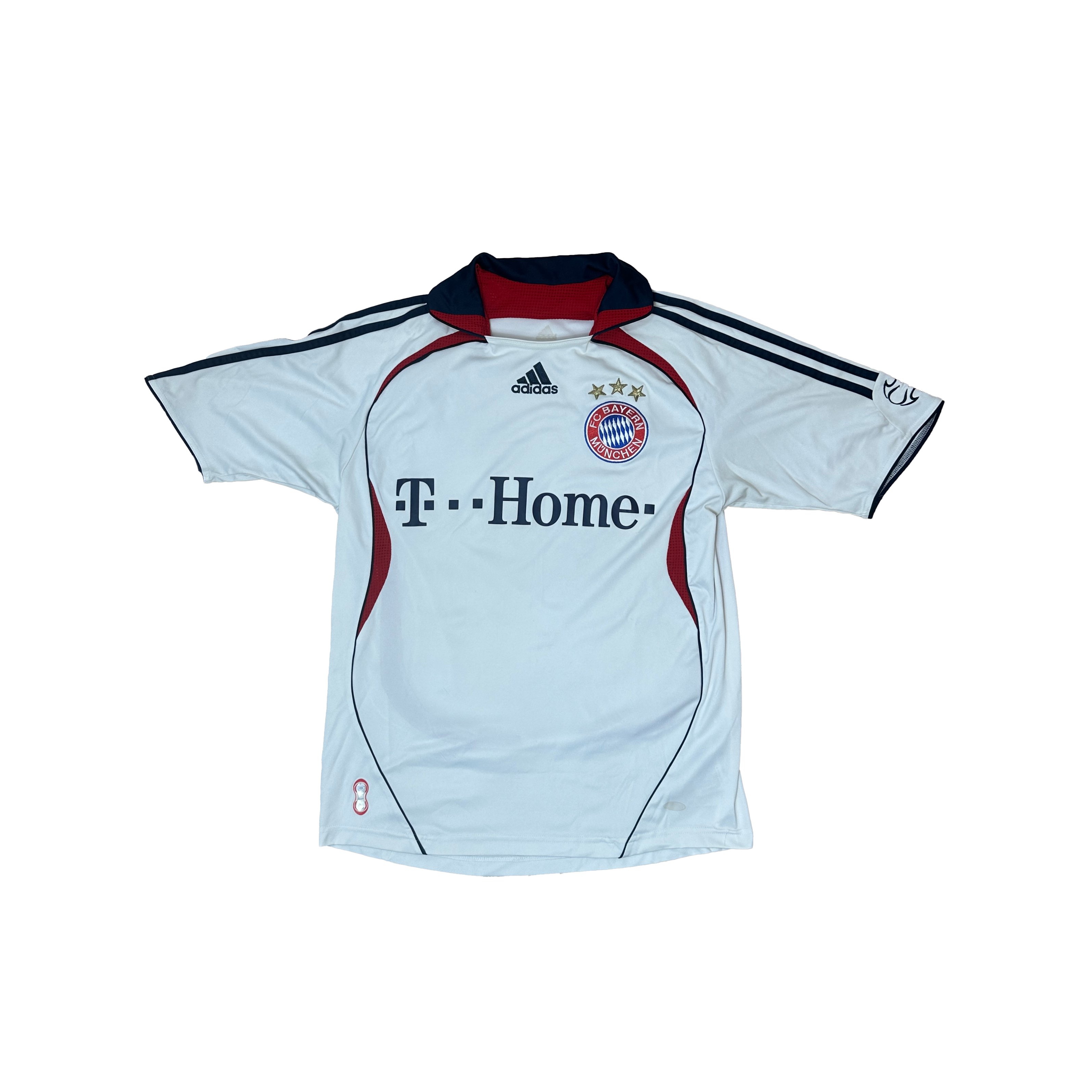 Bayern München Away Shirt 2006/2007 – Adidas – M – Wit Donkerblauw Rood T-Home