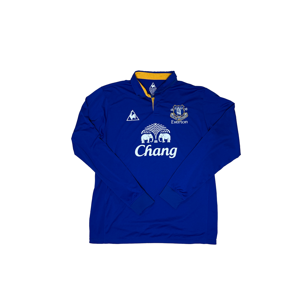 Everton Home Shirt Longsleeve 2011/2012 – Le Coq Sportif – L – Blauw Chang Beer