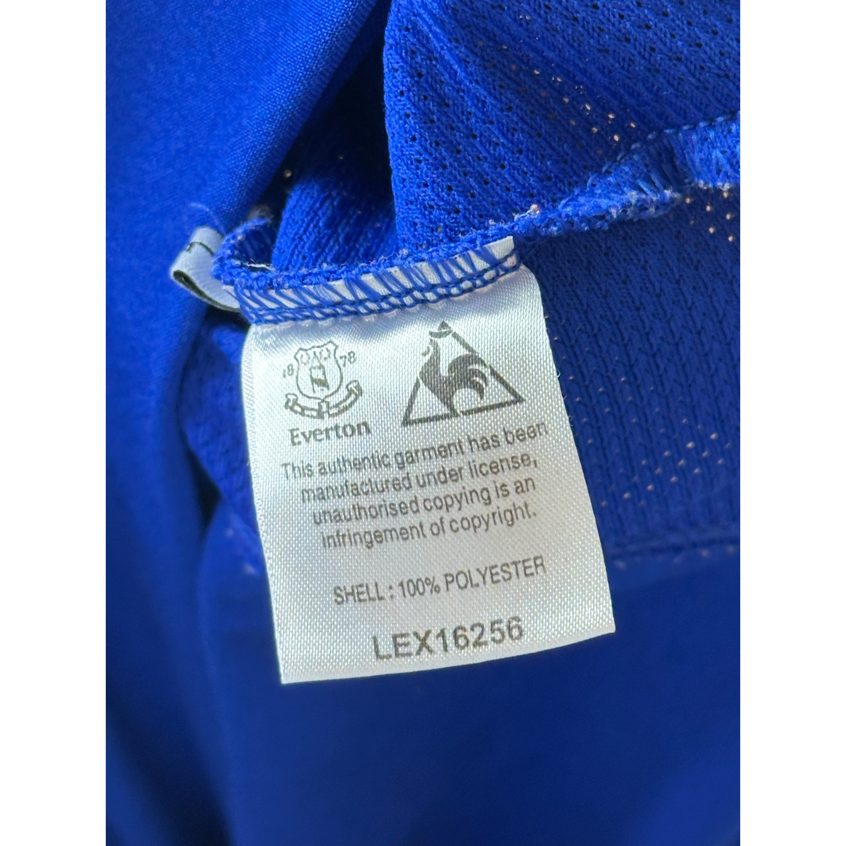 Everton Home Shirt Longsleeve 2011/2012 – Le Coq Sportif – L – Blauw Chang Beer