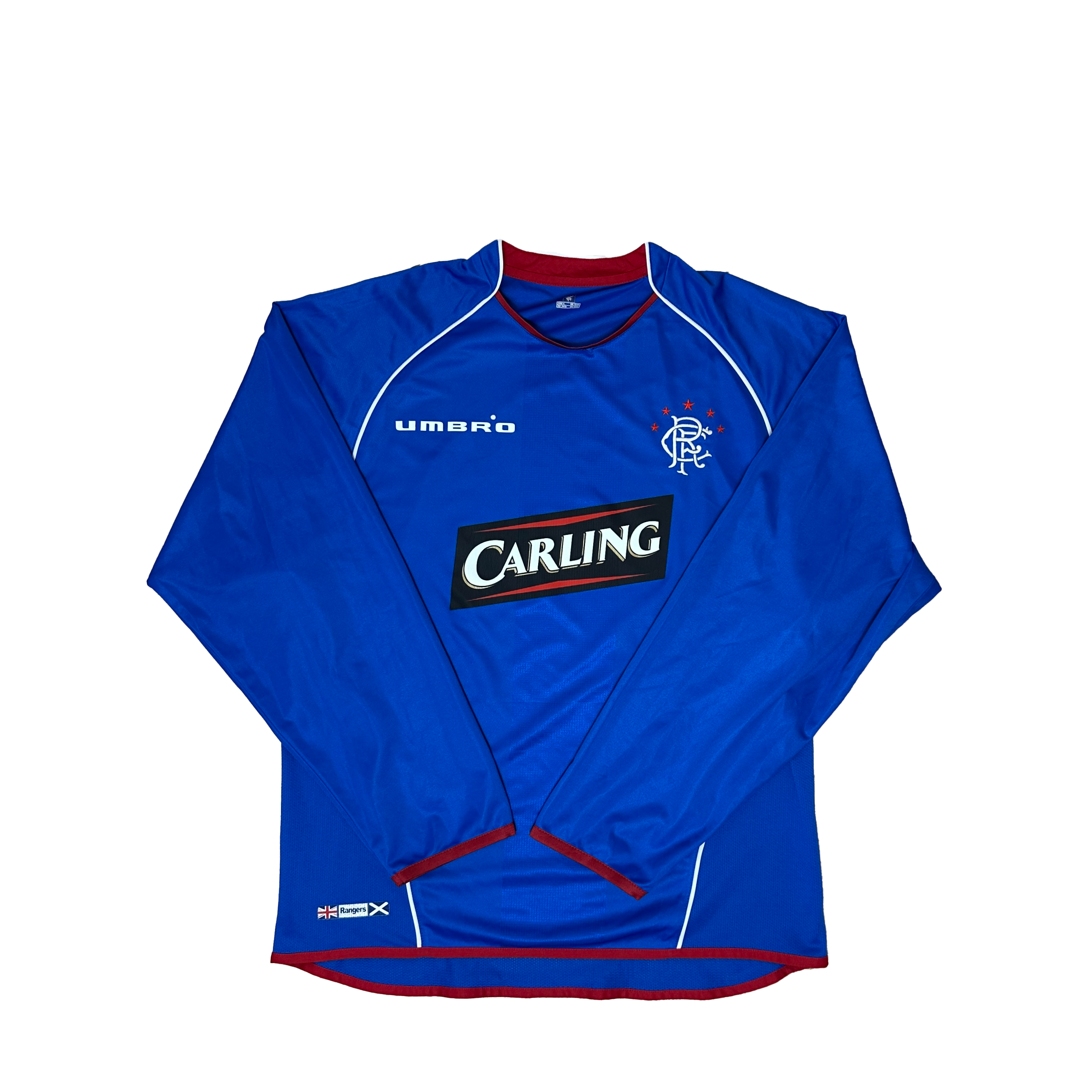 Rangers Home Shirt Longsleeve 2005/2006 – Umbro – L – Blauw Carling